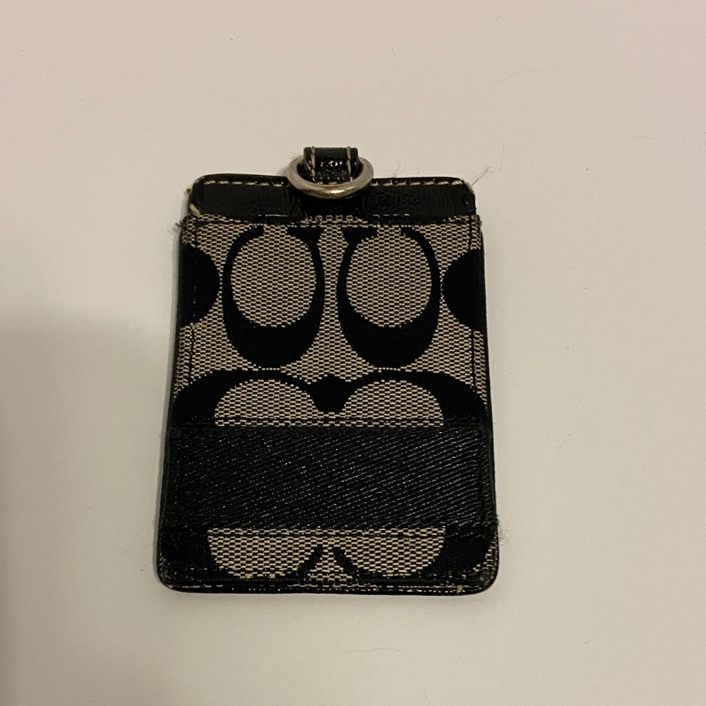Coach Black and Gray Card Holder rehab